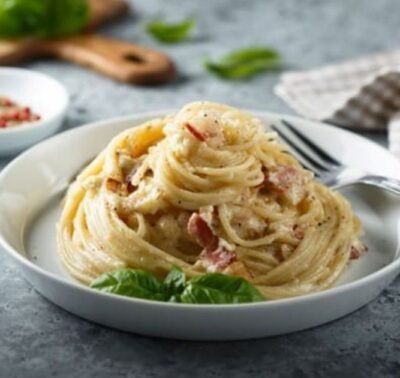 Pâtes carbonara (lardons de veau)