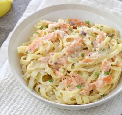 Pâtes au saumon sauce à l’estragon